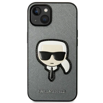 Etui Karl Lagerfeld KLHCP14MSAPKHG do iPhone 14 Plus 6,7" hardcase Saffiano Karl`s Head Patch